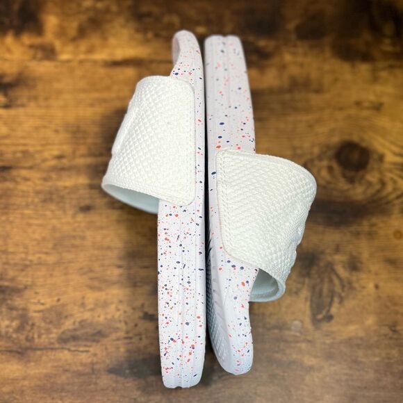 APL Big Logo TechLoom Slide Sandal in White/Impulse Red/Blue Haze.🤍💙 Size 5. N - Picture 4 of 16